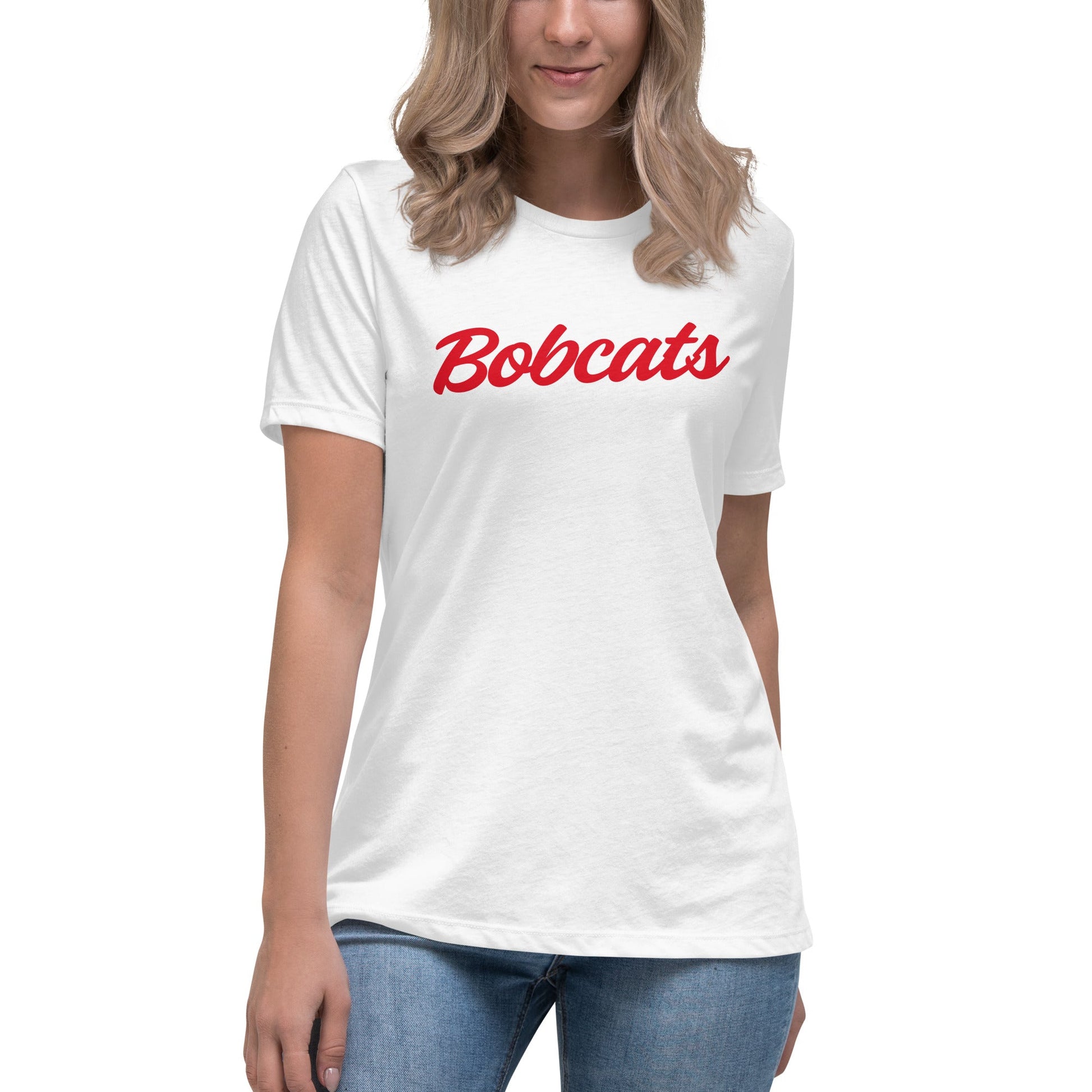 Performance | Women's Relaxed T Shirt | Hemingford Bobcats | Script Logo