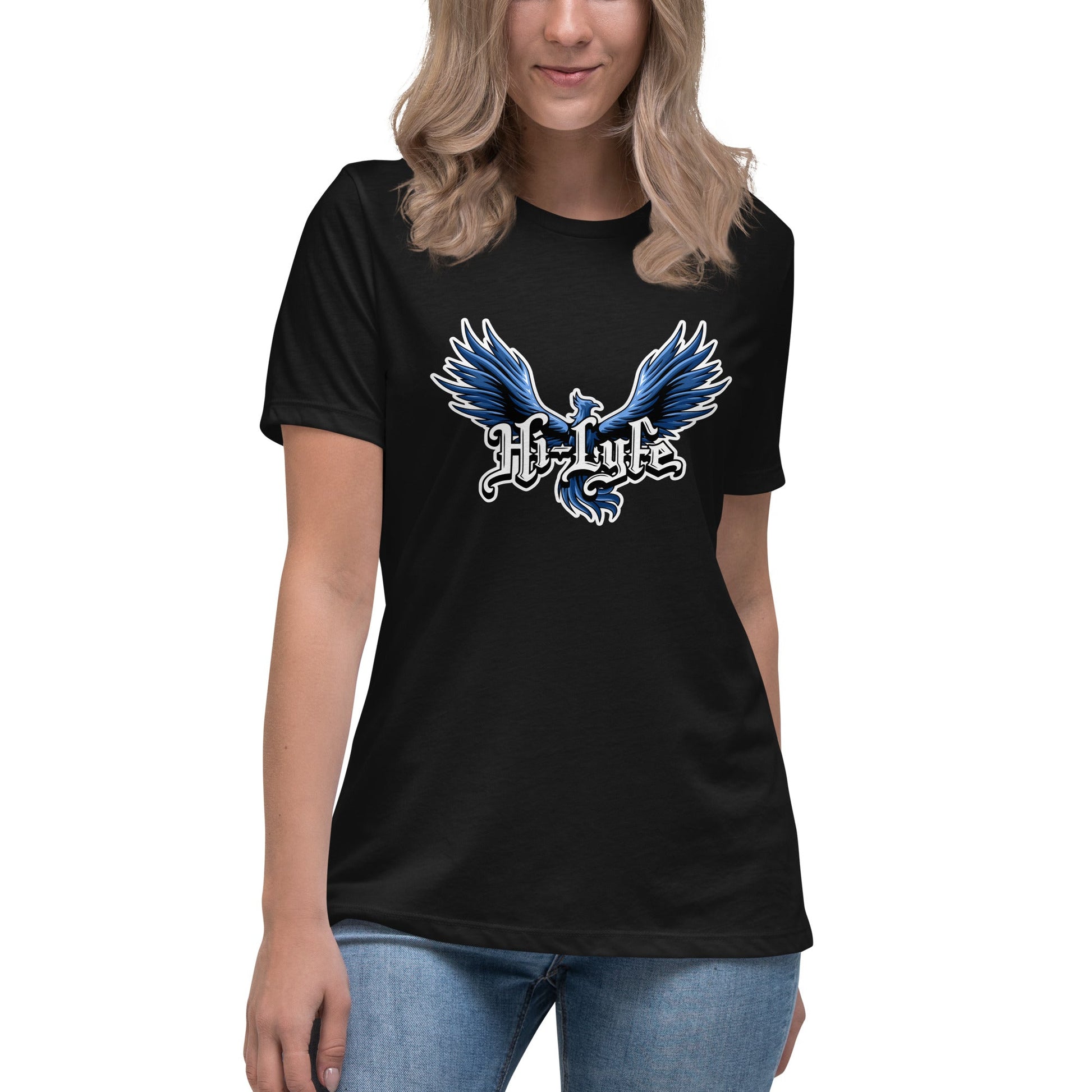 Performance | Women's Relaxed T Shirt | Hi - Lyfe Basketball | Wings Logo