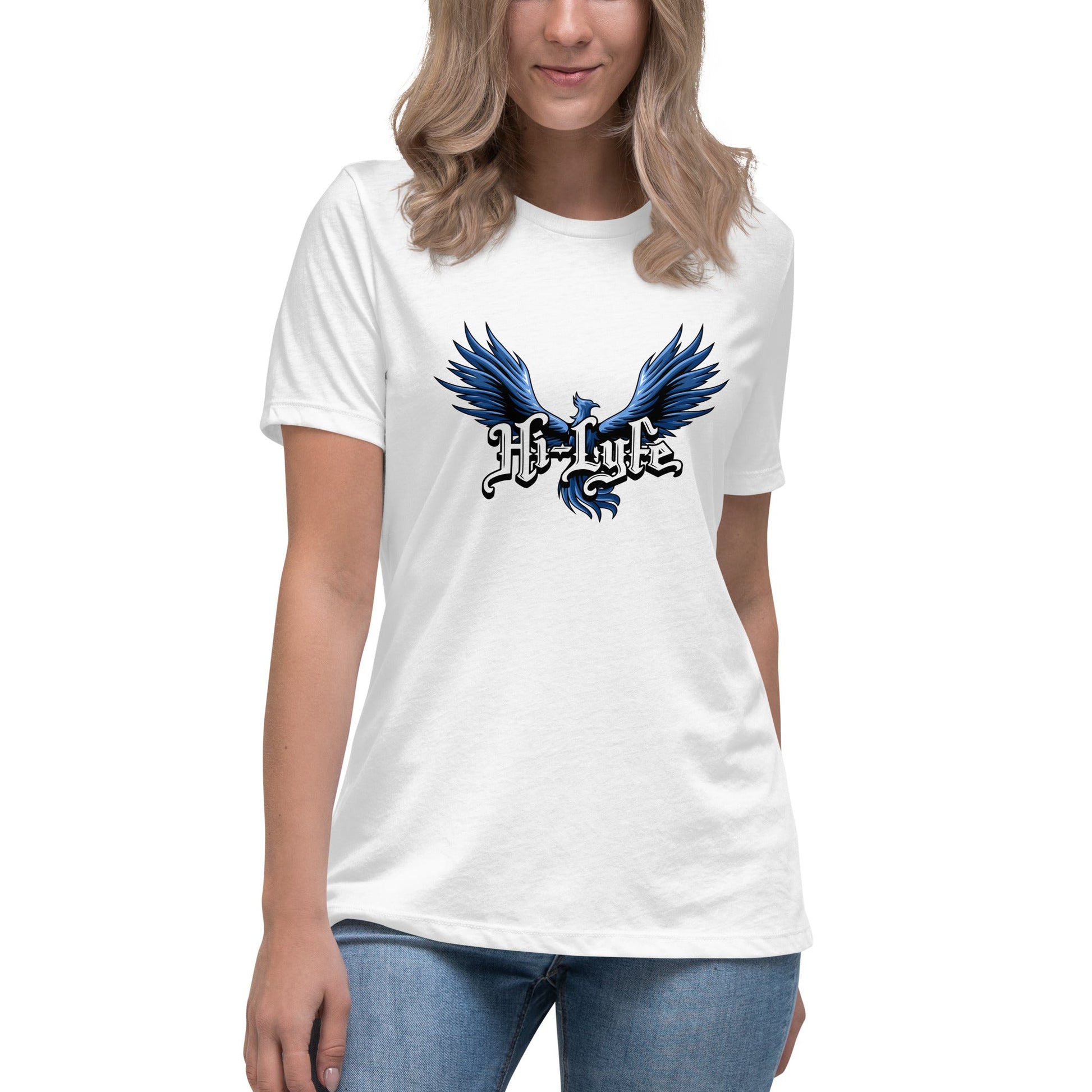 Performance | Women's Relaxed T Shirt | Hi - Lyfe Basketball | Wings Logo