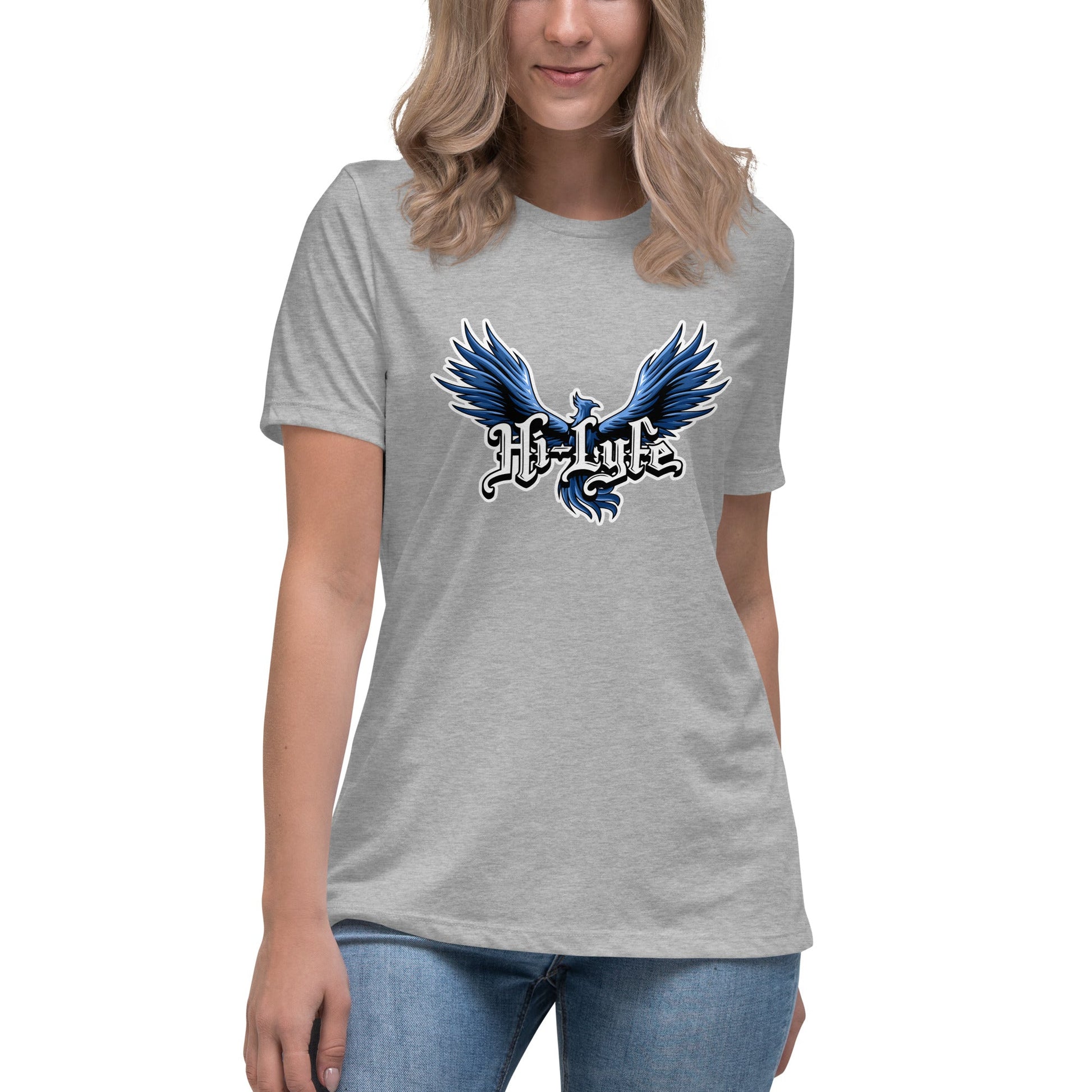 Performance | Women's Relaxed T Shirt | Hi - Lyfe Basketball | Wings Logo
