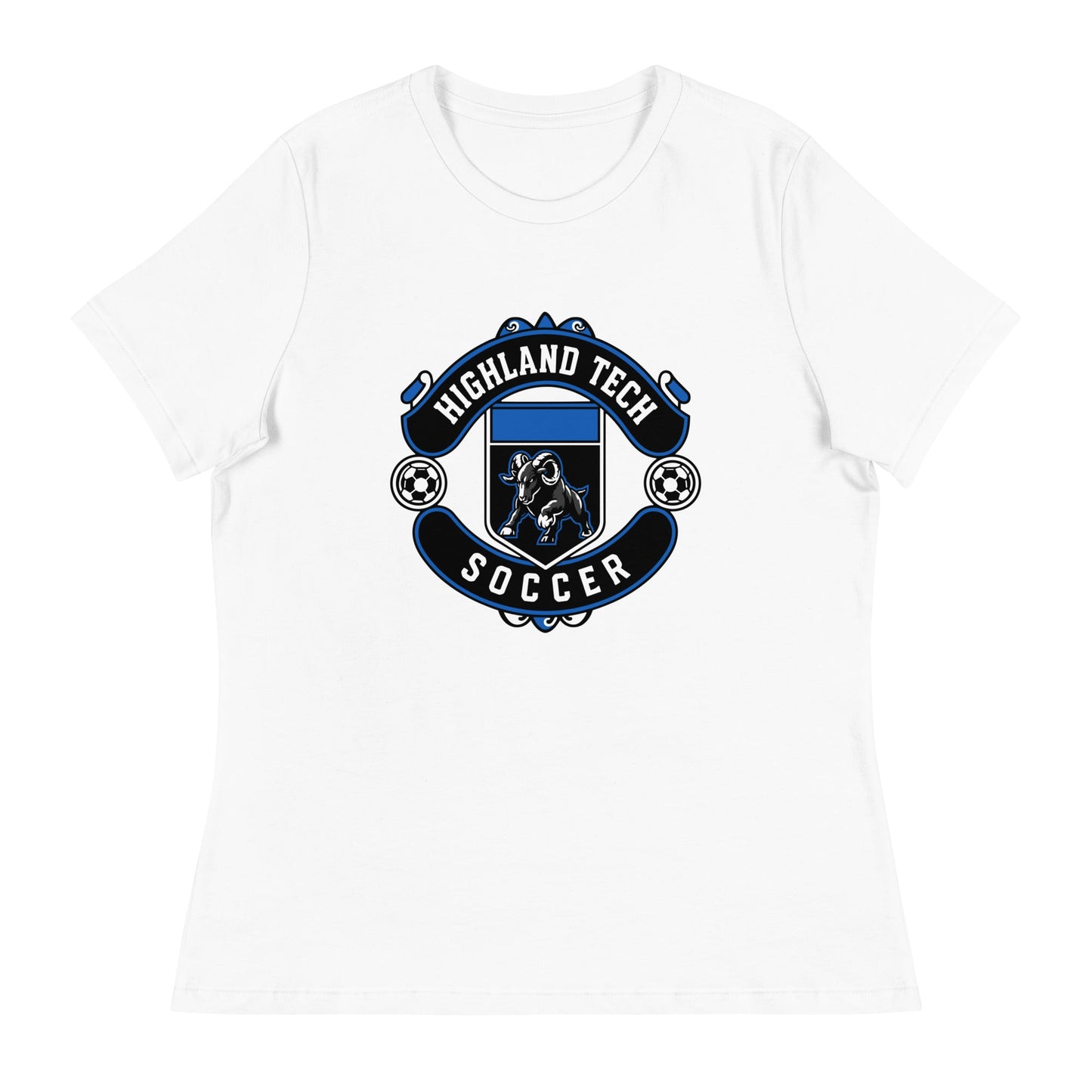 Performance | Women's Relaxed T Shirt | Highland Soccer | Emblem Logo