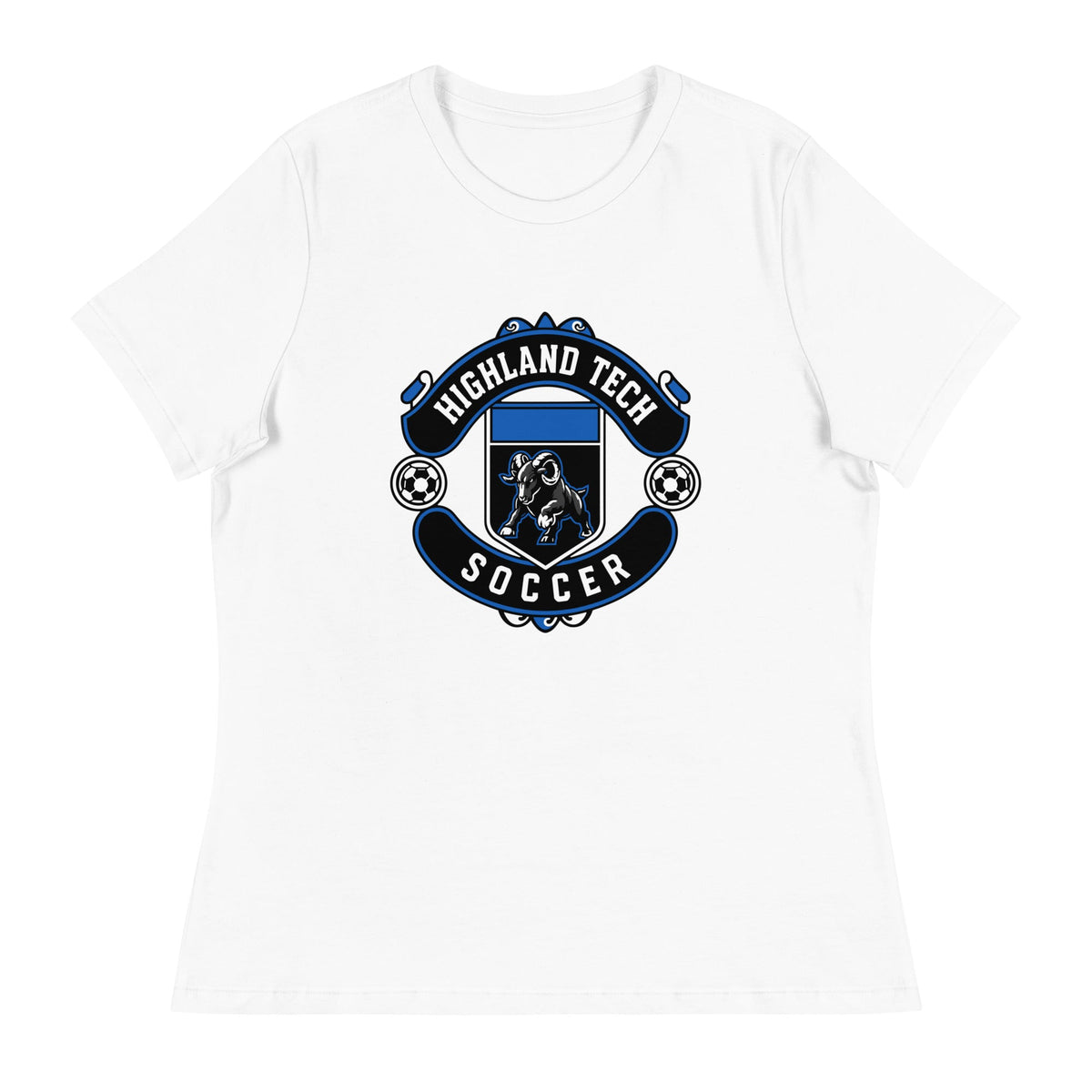 Performance | Women's Relaxed T Shirt | Highland Soccer | Emblem Logo
