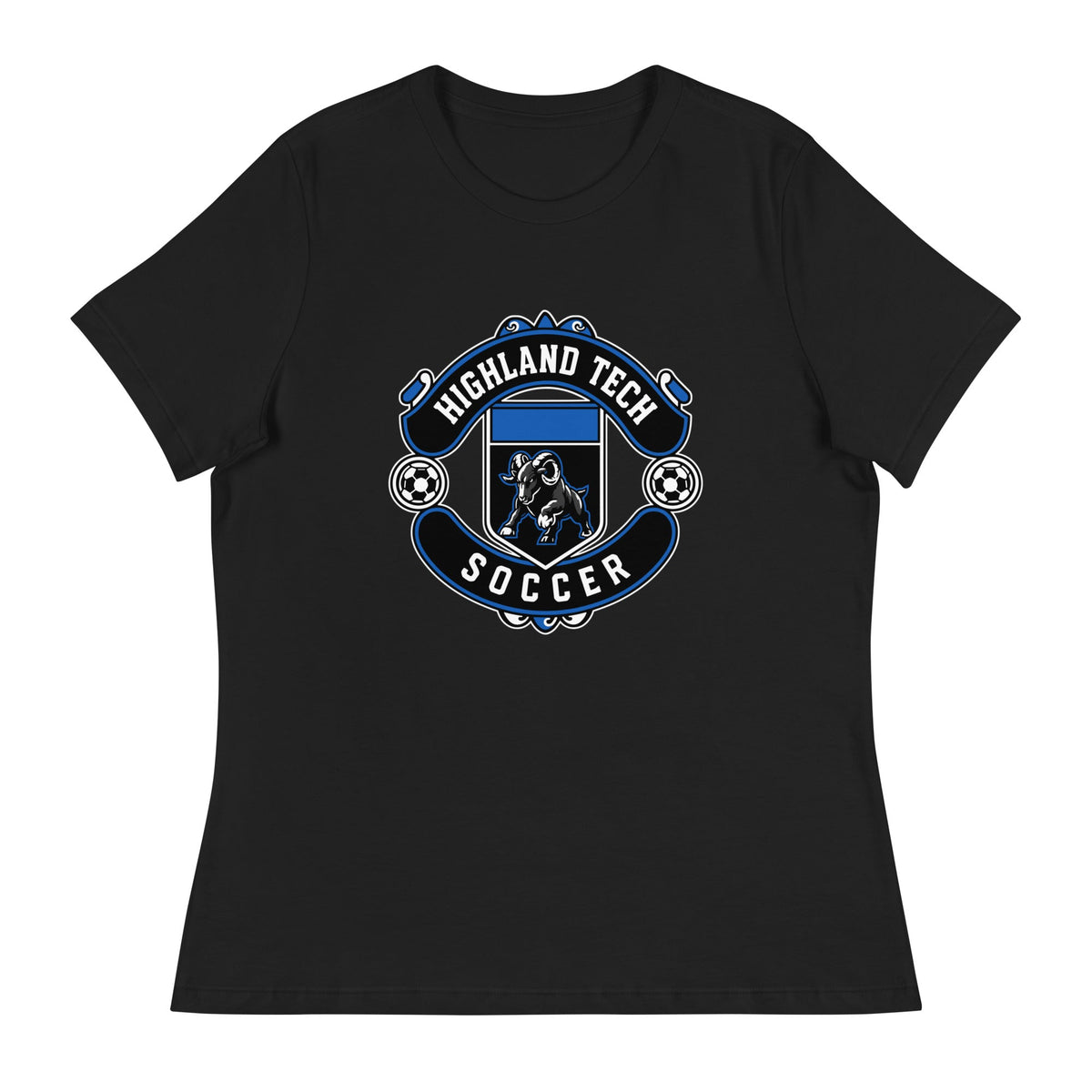 Performance | Women's Relaxed T Shirt | Highland Soccer | Emblem Logo
