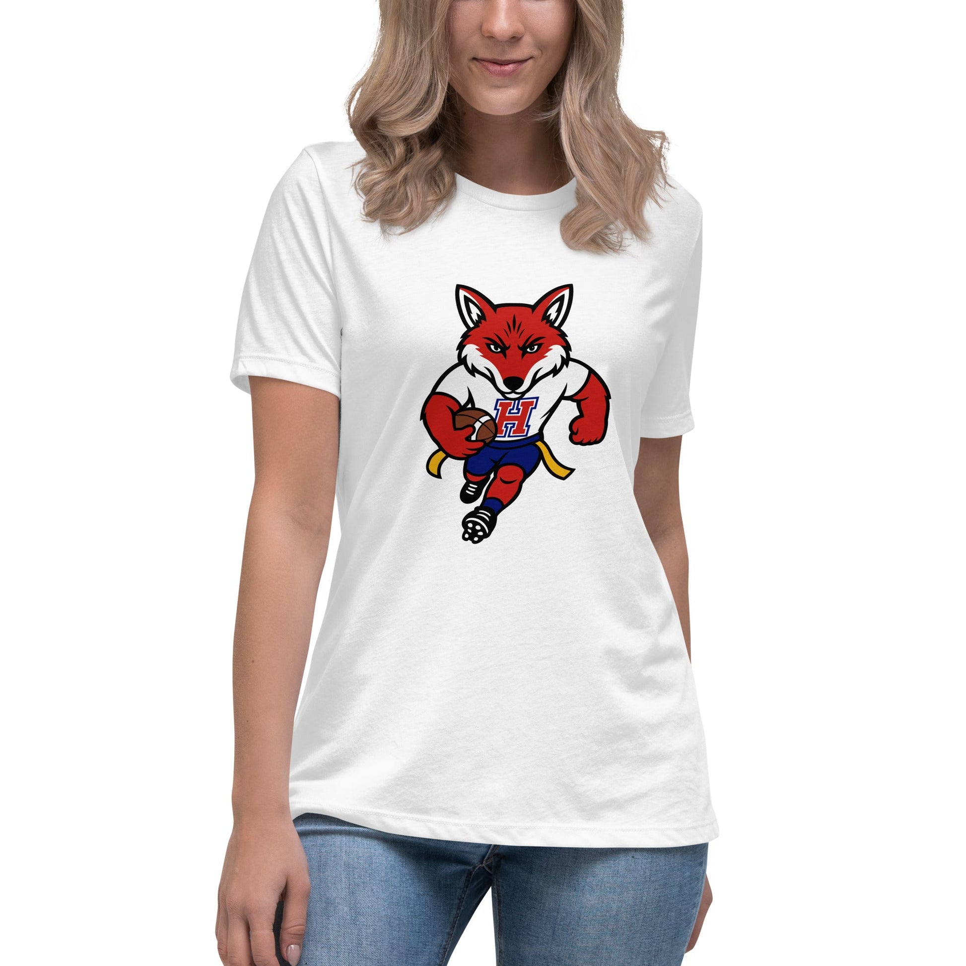 Performance | Women's Relaxed T Shirt | Hornell Flag Football | Mascot Logo