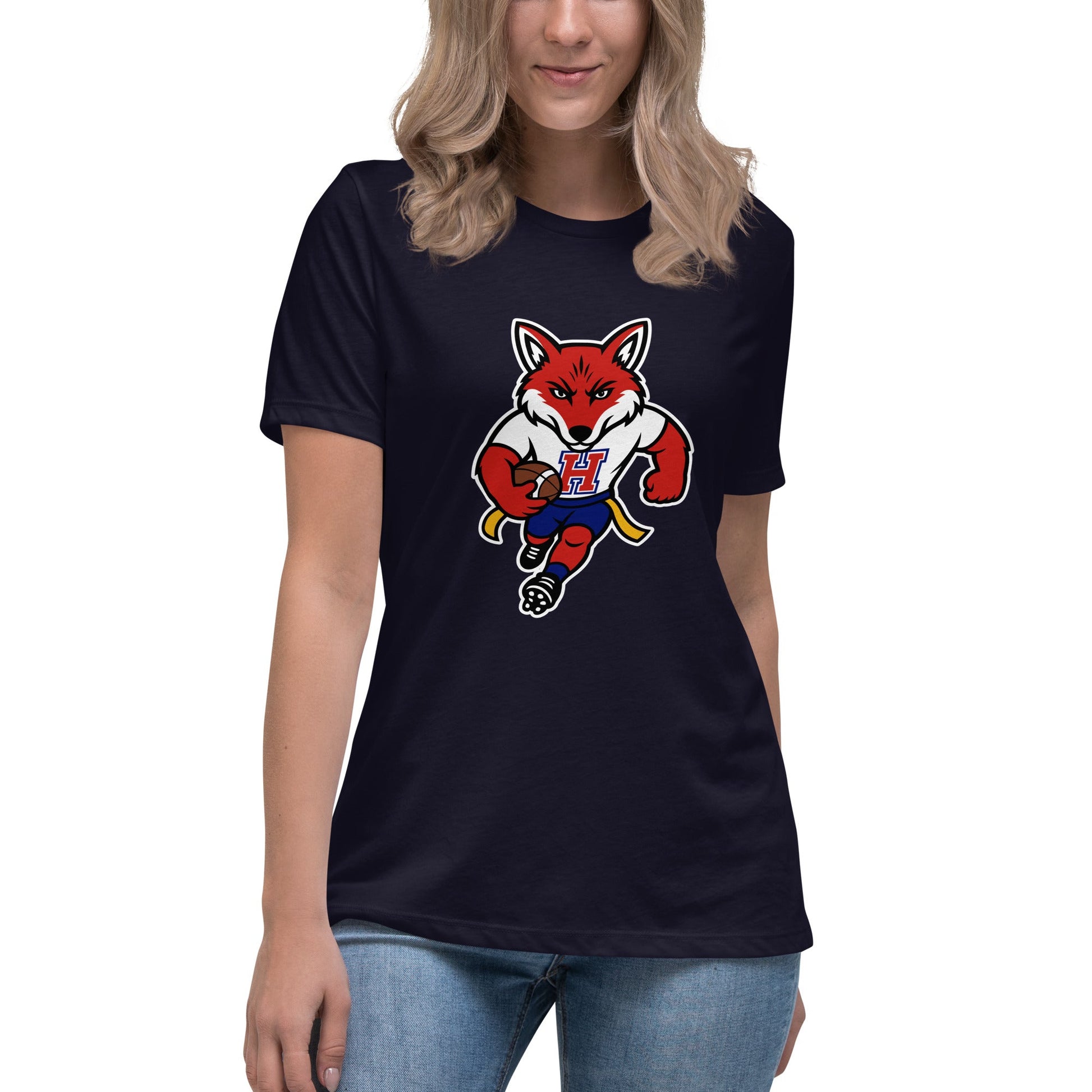 Performance | Women's Relaxed T Shirt | Hornell Flag Football | Mascot Logo