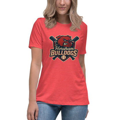 Performance | Women's Relaxed T Shirt | Horsham Travel Baseball | Bulldogs Logo