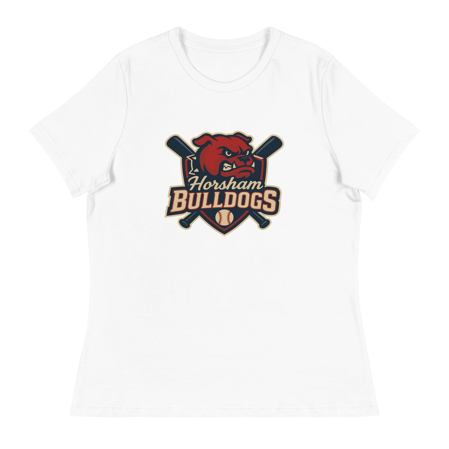 Performance | Women's Relaxed T Shirt | Horsham Travel Baseball | Bulldogs Logo