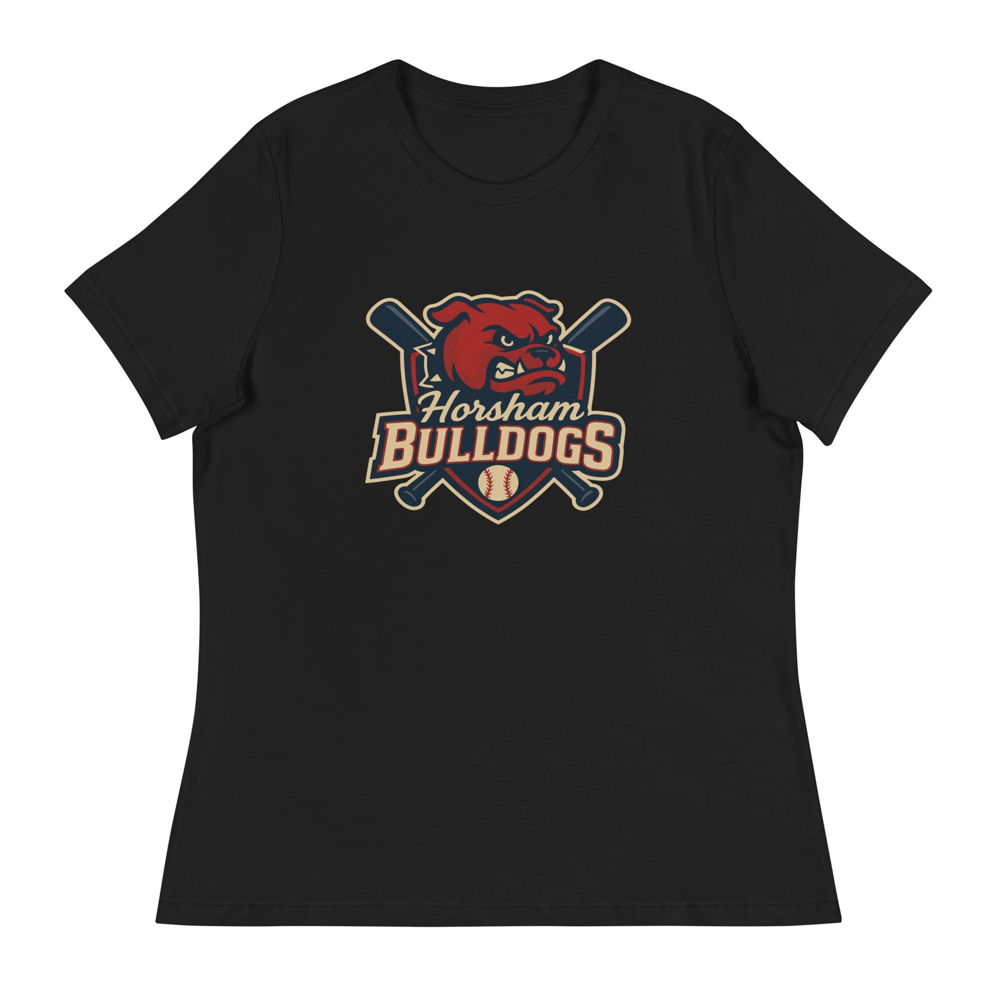 Performance | Women's Relaxed T Shirt | Horsham Travel Baseball | Bulldogs Logo