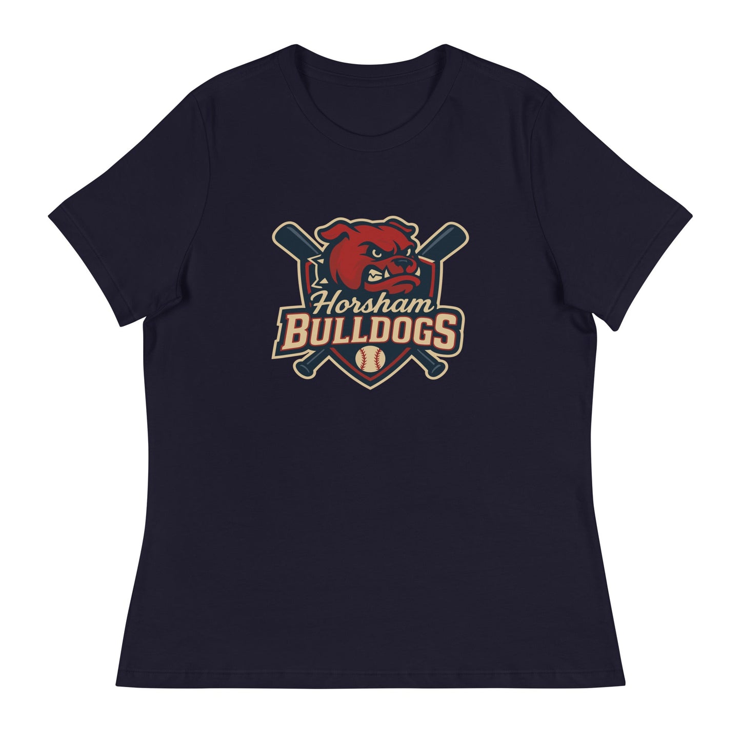 Performance | Women's Relaxed T Shirt | Horsham Travel Baseball | Bulldogs Logo