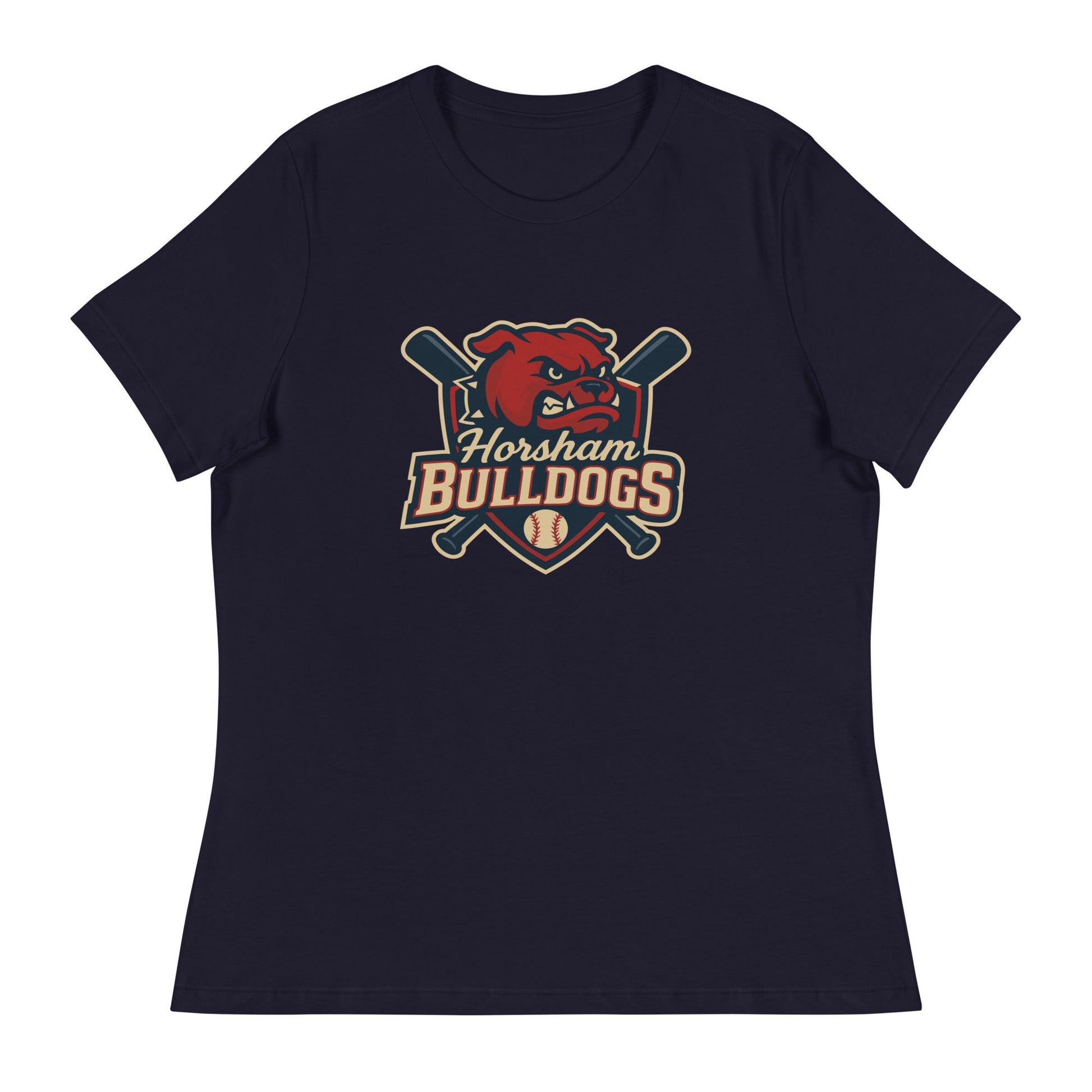 Performance | Women's Relaxed T Shirt | Horsham Travel Baseball | Bulldogs Logo