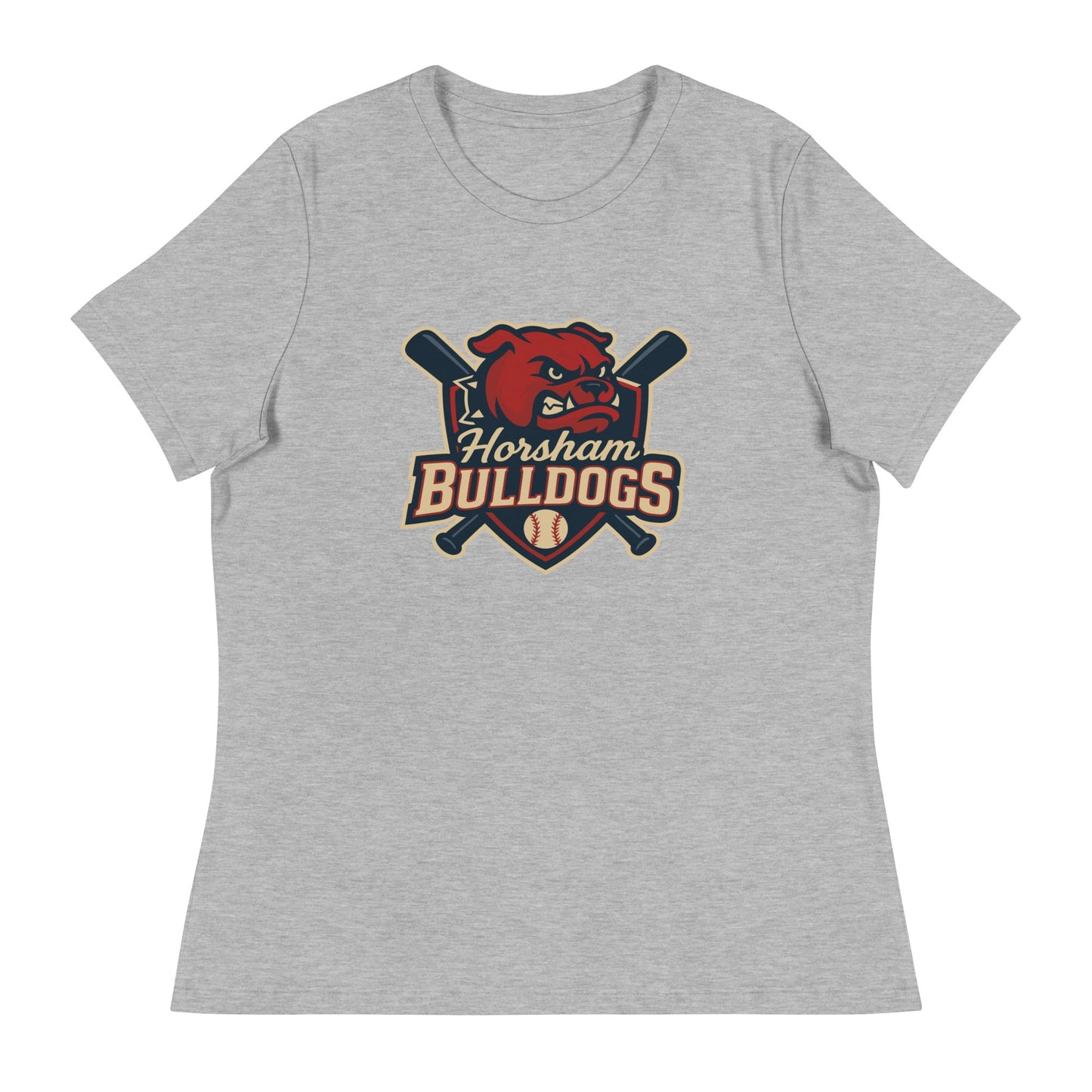 Performance | Women's Relaxed T Shirt | Horsham Travel Baseball | Bulldogs Logo
