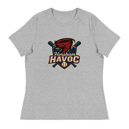 Performance | Women's Relaxed T Shirt | Horsham Travel Baseball | Havoc Logo