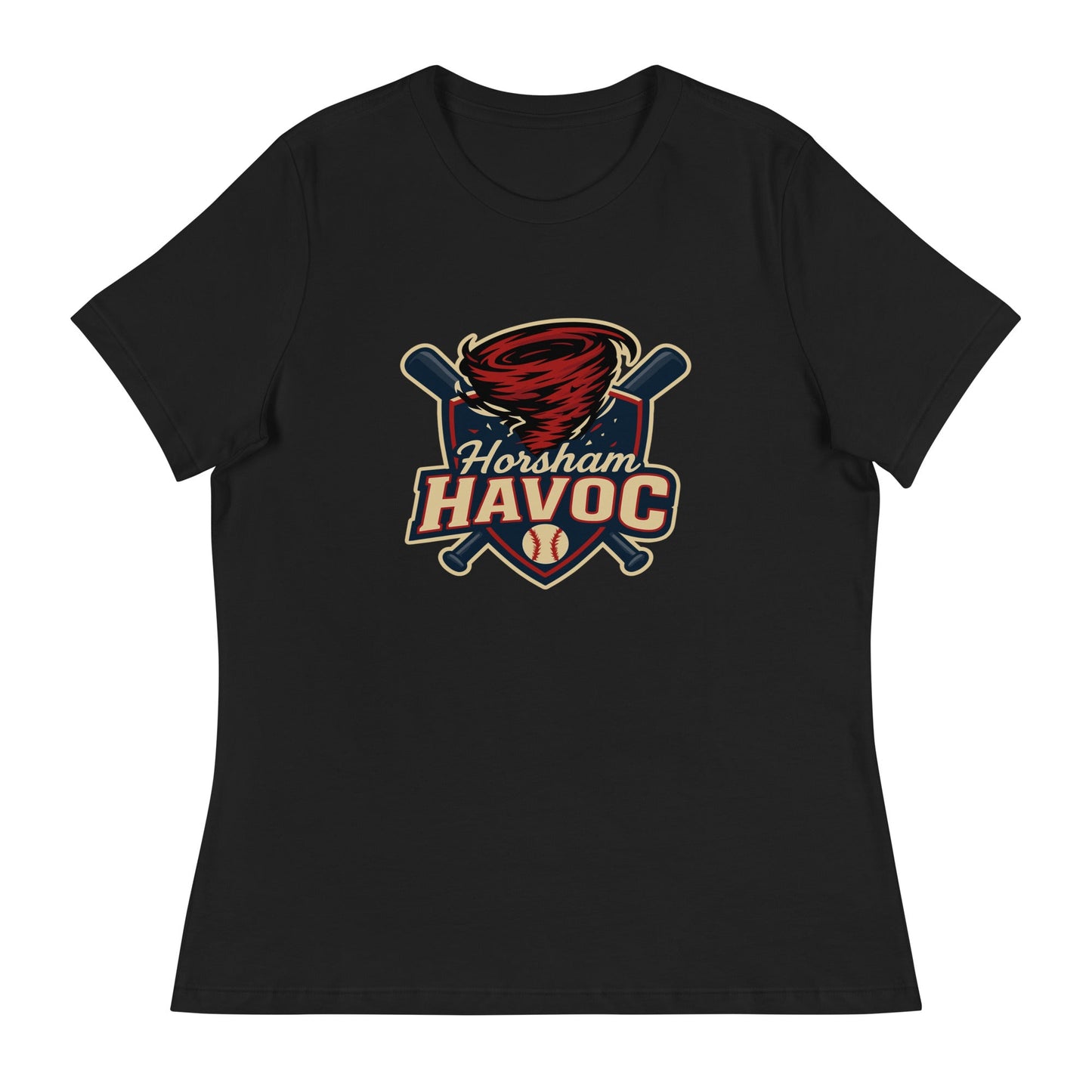 Performance | Women's Relaxed T Shirt | Horsham Travel Baseball | Havoc Logo