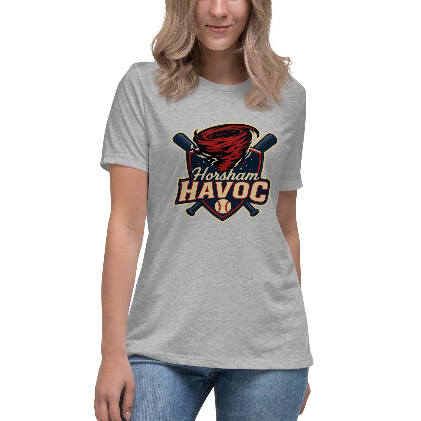 Performance | Women's Relaxed T Shirt | Horsham Travel Baseball | Havoc Logo