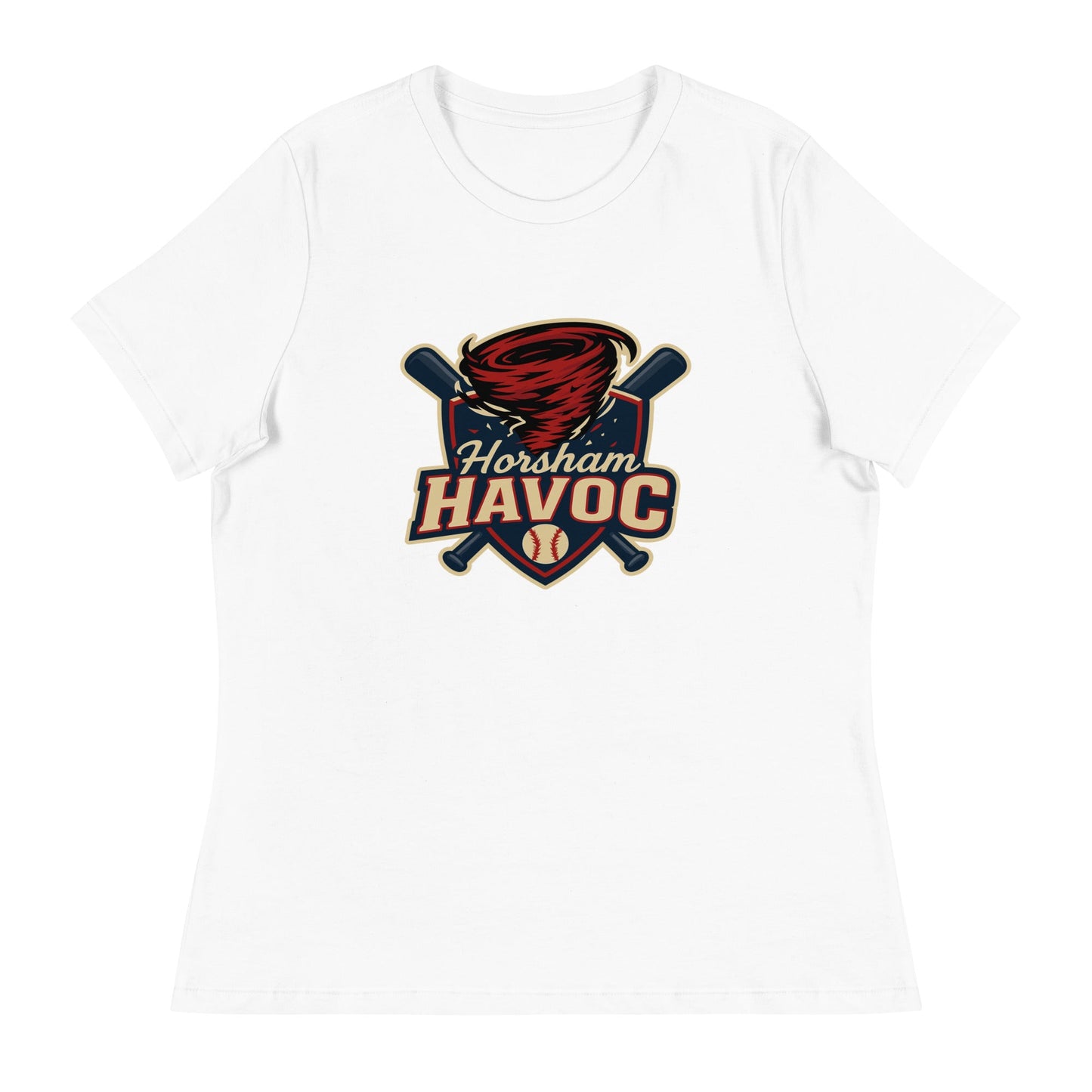 Performance | Women's Relaxed T Shirt | Horsham Travel Baseball | Havoc Logo