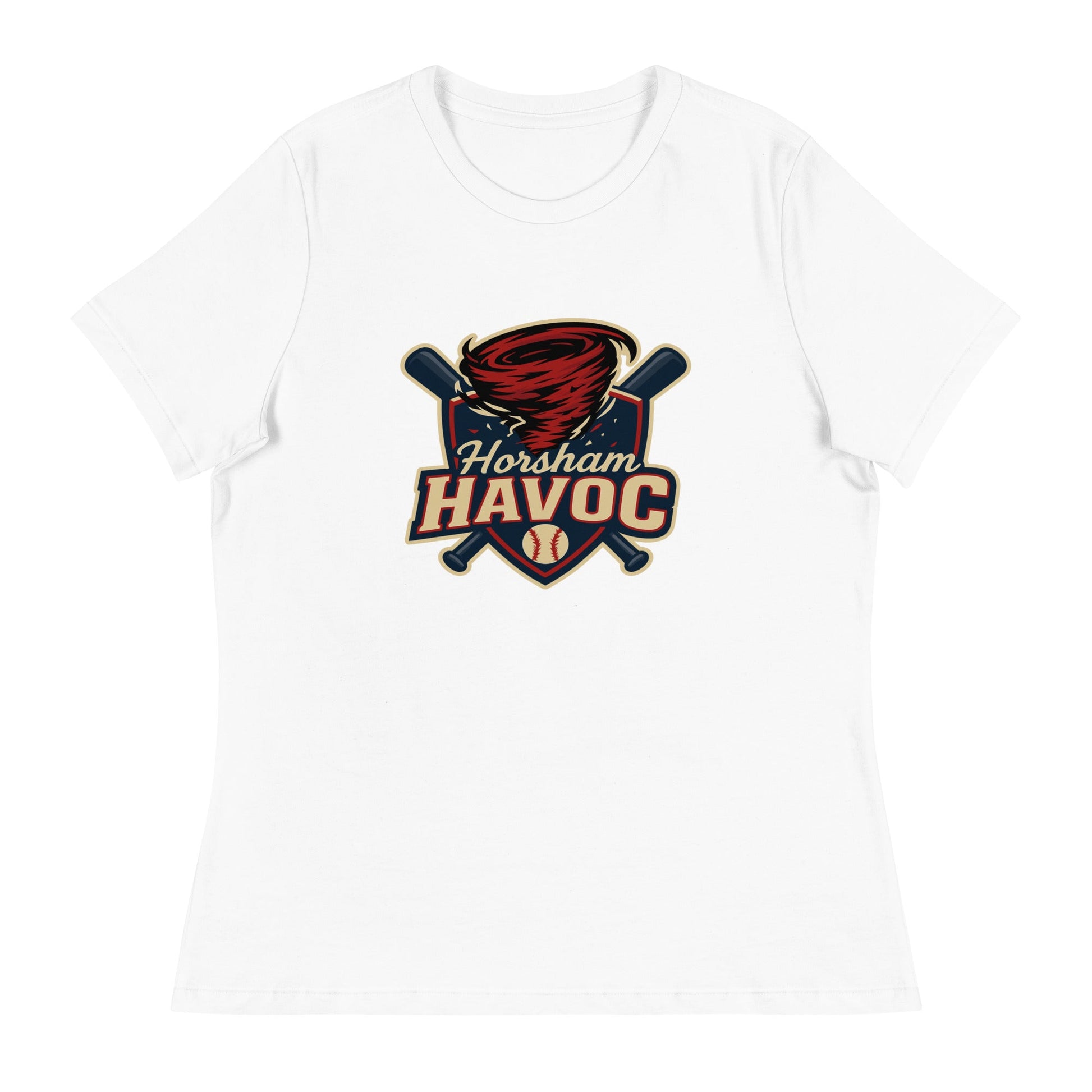 Performance | Women's Relaxed T Shirt | Horsham Travel Baseball | Havoc Logo