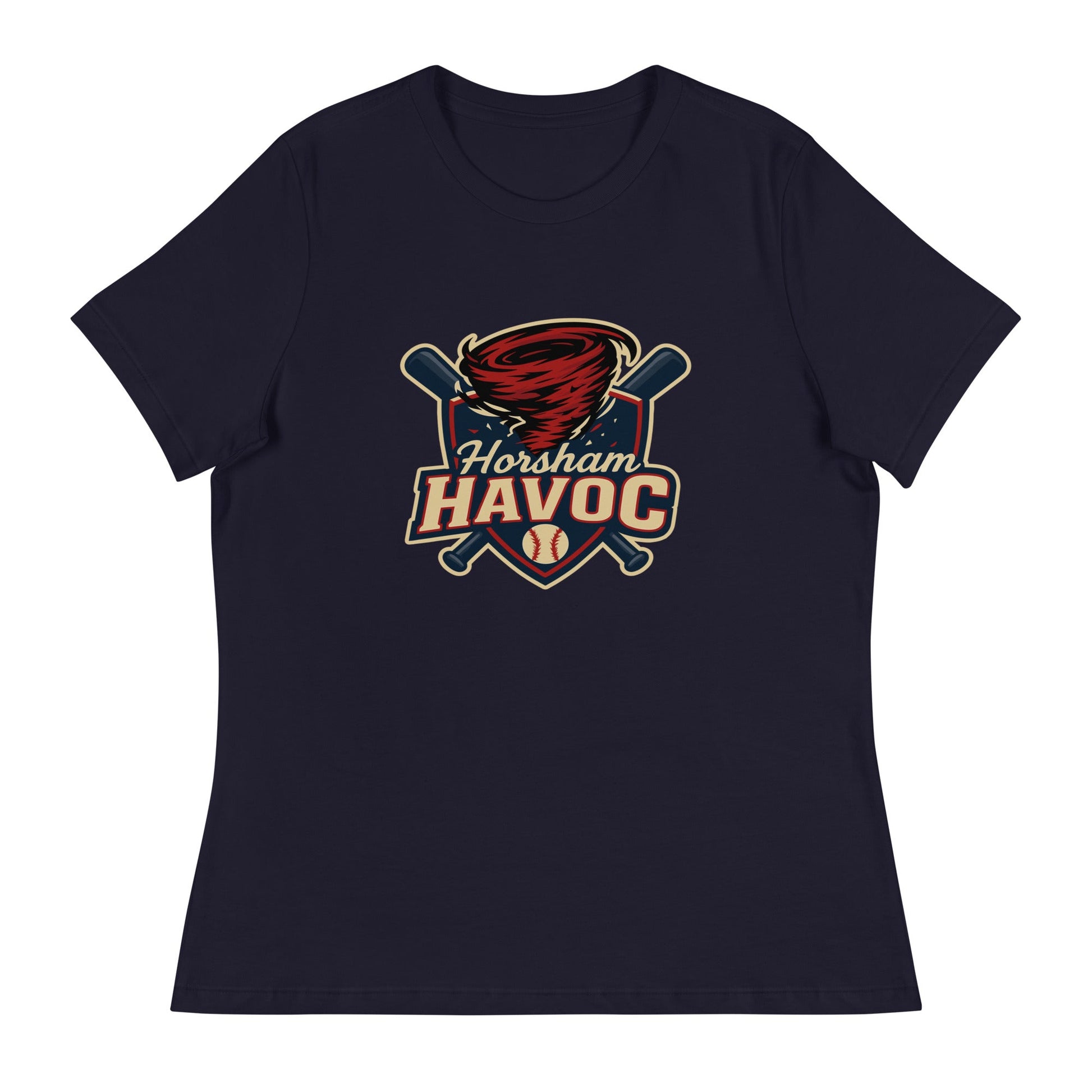 Performance | Women's Relaxed T Shirt | Horsham Travel Baseball | Havoc Logo