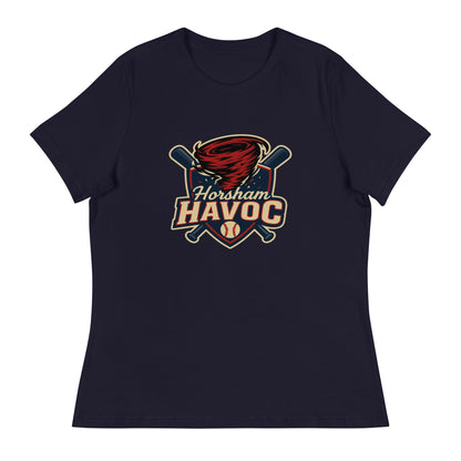Performance | Women's Relaxed T Shirt | Horsham Travel Baseball | Havoc Logo