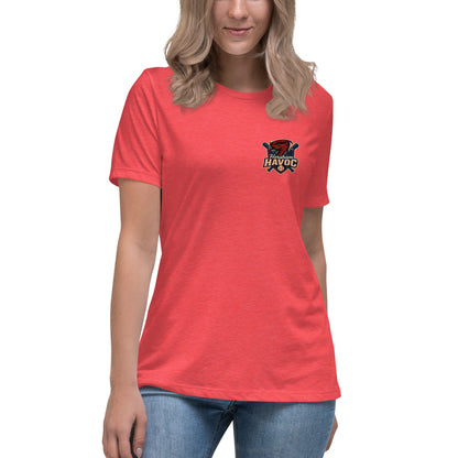 Performance | Women's Relaxed T Shirt | Horsham Travel Baseball | Havoc Pocket Logo
