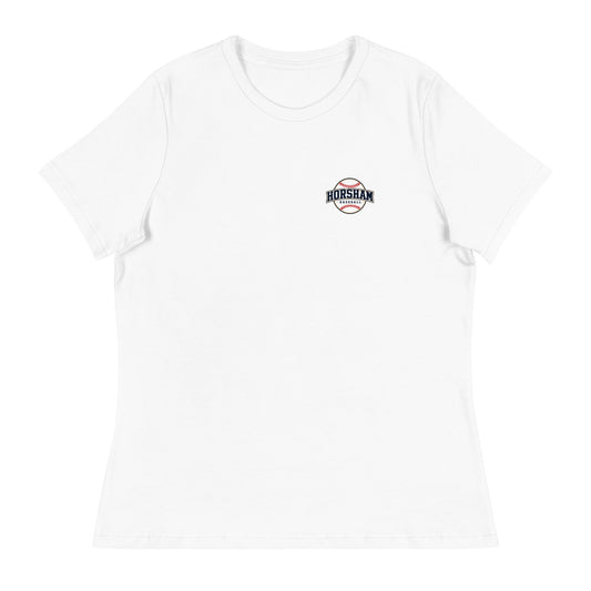 Performance | Women's Relaxed T Shirt | Horsham Travel Baseball | Home - Run Crest Logo