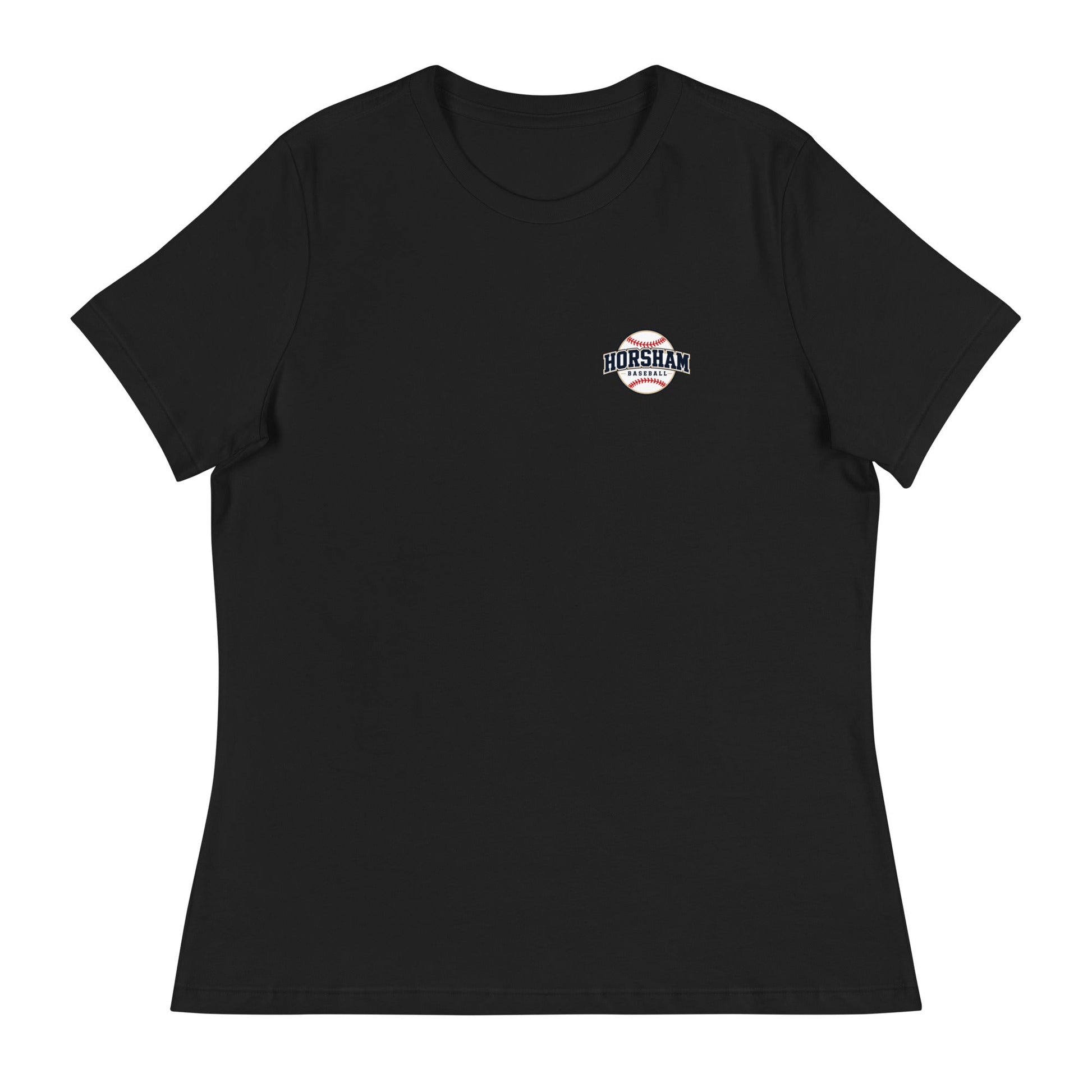 Performance | Women's Relaxed T Shirt | Horsham Travel Baseball | Home - Run Crest Logo