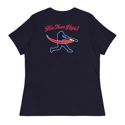 Performance | Women's Relaxed T Shirt | Horsham Travel Baseball | Home - Run Crest Logo