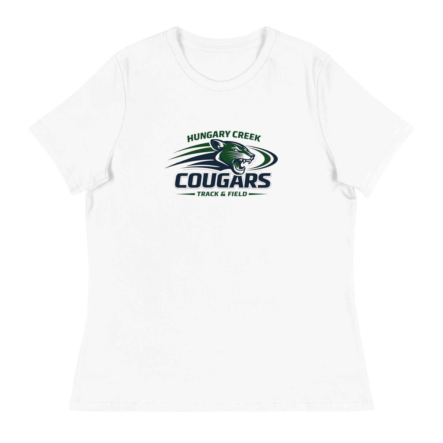 Performance | Women's Relaxed T Shirt | Hungary Creek Cougar | Modern Icon Logo