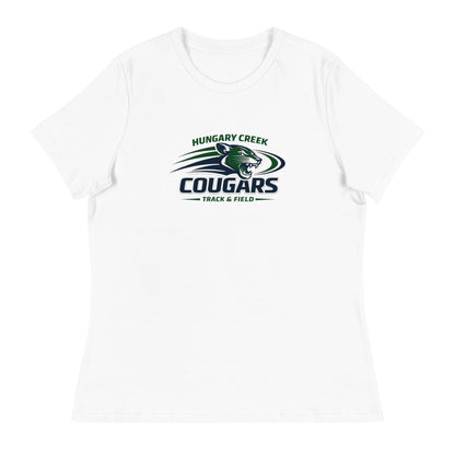 Performance | Women's Relaxed T Shirt | Hungary Creek Cougar | Modern Icon Logo