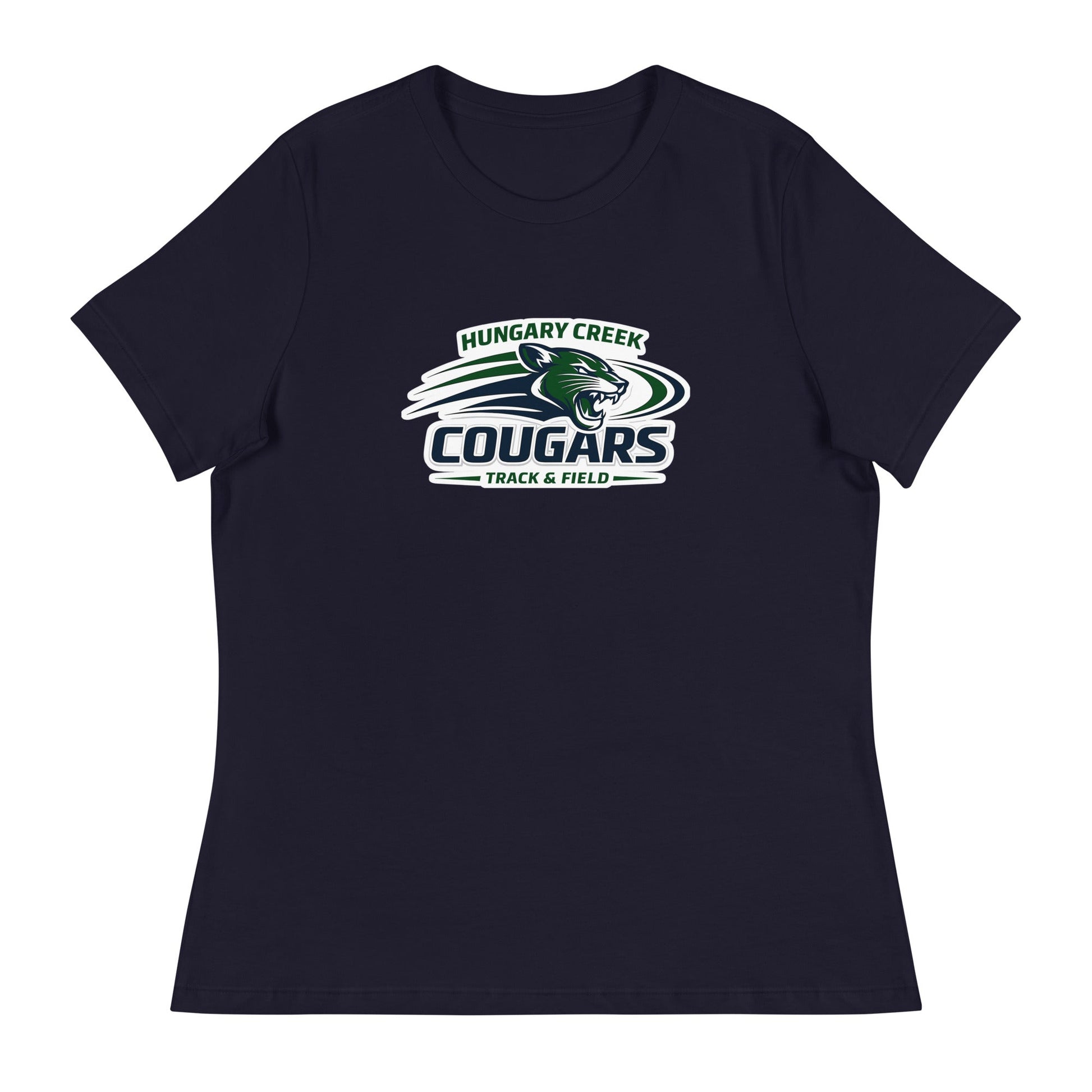 Performance | Women's Relaxed T Shirt | Hungary Creek Cougar | Modern Icon Logo
