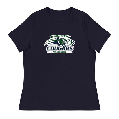 Performance | Women's Relaxed T Shirt | Hungary Creek Cougar | Modern Icon Logo