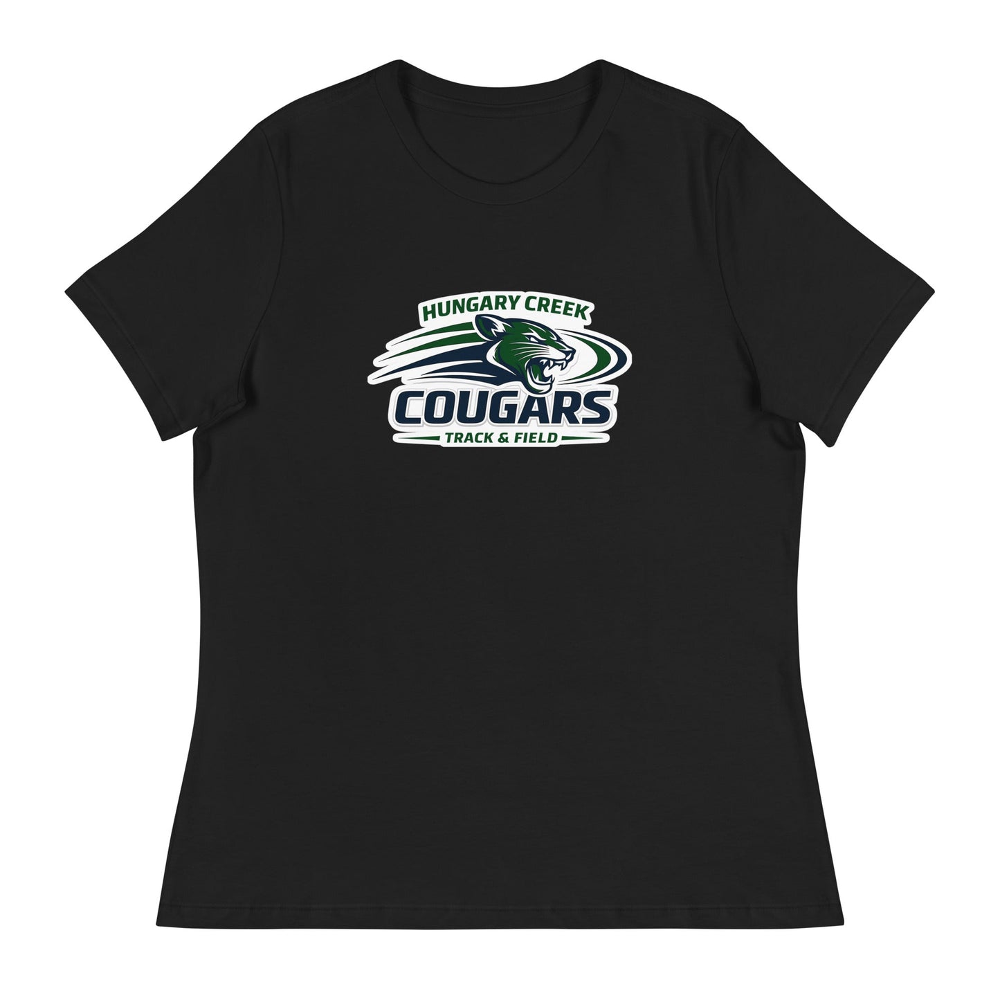 Performance | Women's Relaxed T Shirt | Hungary Creek Cougar | Modern Icon Logo