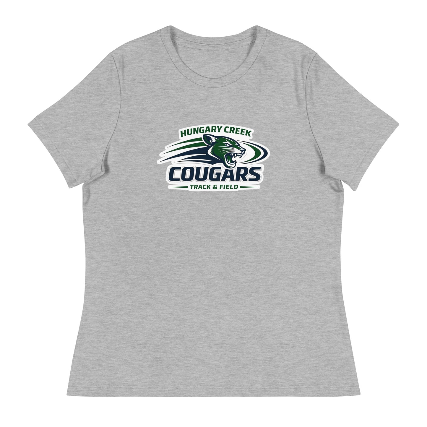 Performance | Women's Relaxed T Shirt | Hungary Creek Cougar | Modern Icon Logo