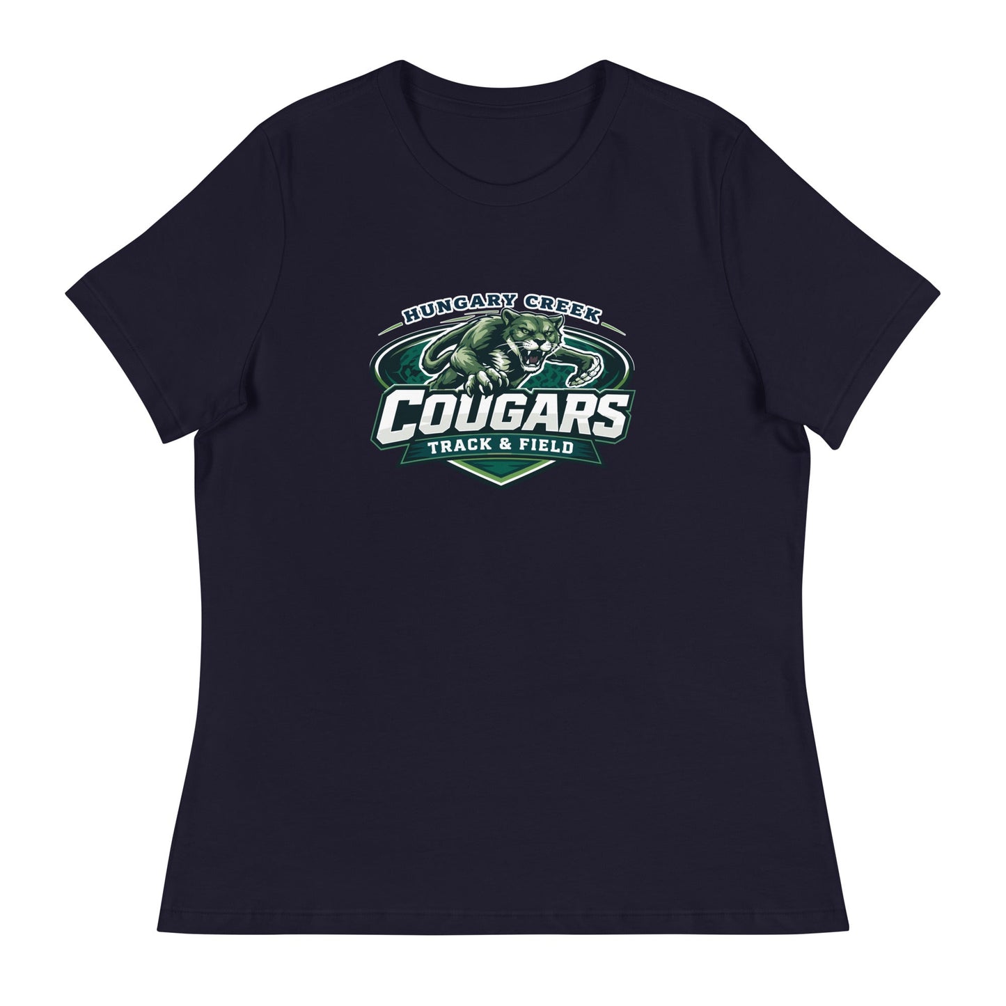 Performance | Women's Relaxed T Shirt | Hungary Creek Cougar | Shield Logo