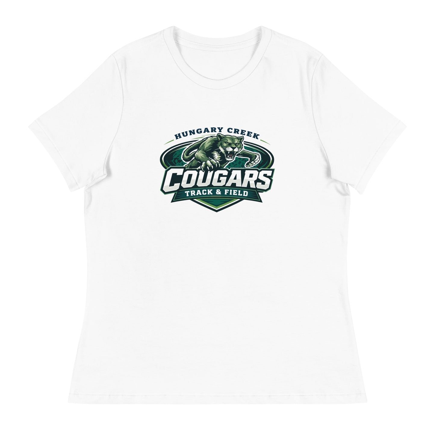 Performance | Women's Relaxed T Shirt | Hungary Creek Cougar | Shield Logo