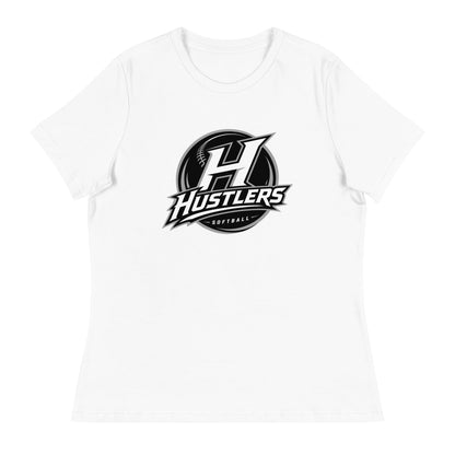 Performance | Women's Relaxed T Shirt | Hustlers Softball | Crest Logo