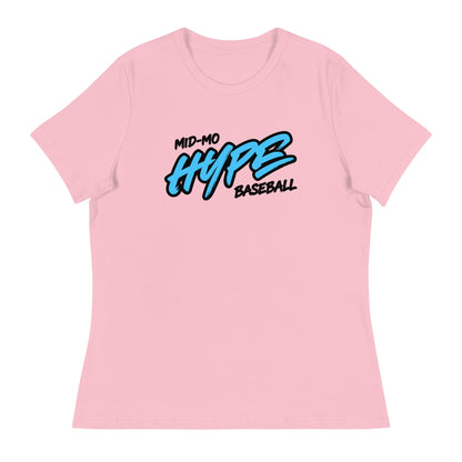 Performance | Women's Relaxed T Shirt | Hype Baseball Club | Modern Script Logo