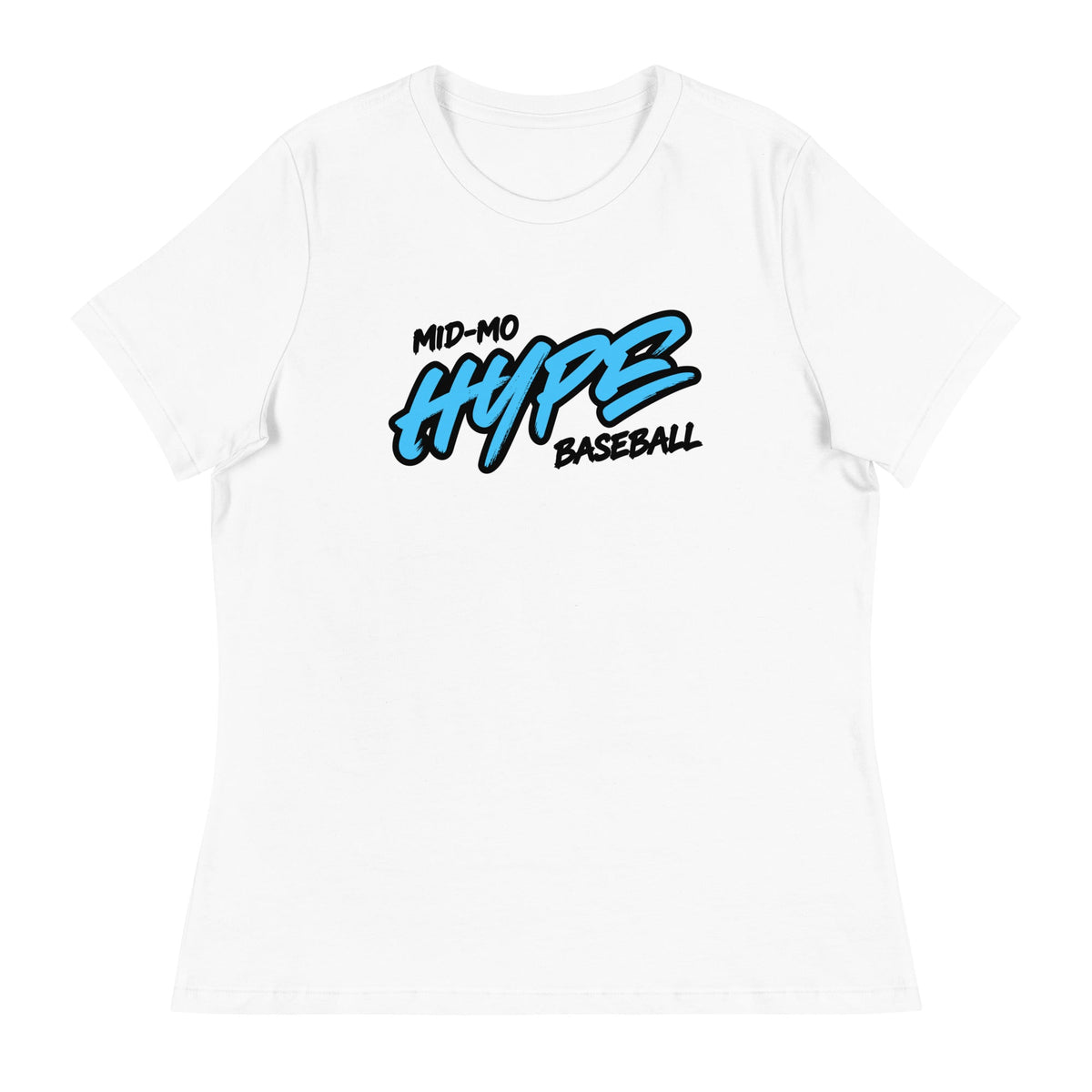 Performance | Women's Relaxed T Shirt | Hype Baseball Club | Modern Script Logo