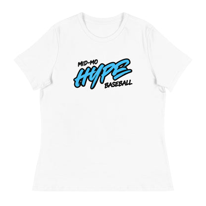 Performance | Women's Relaxed T Shirt | Hype Baseball Club | Modern Script Logo