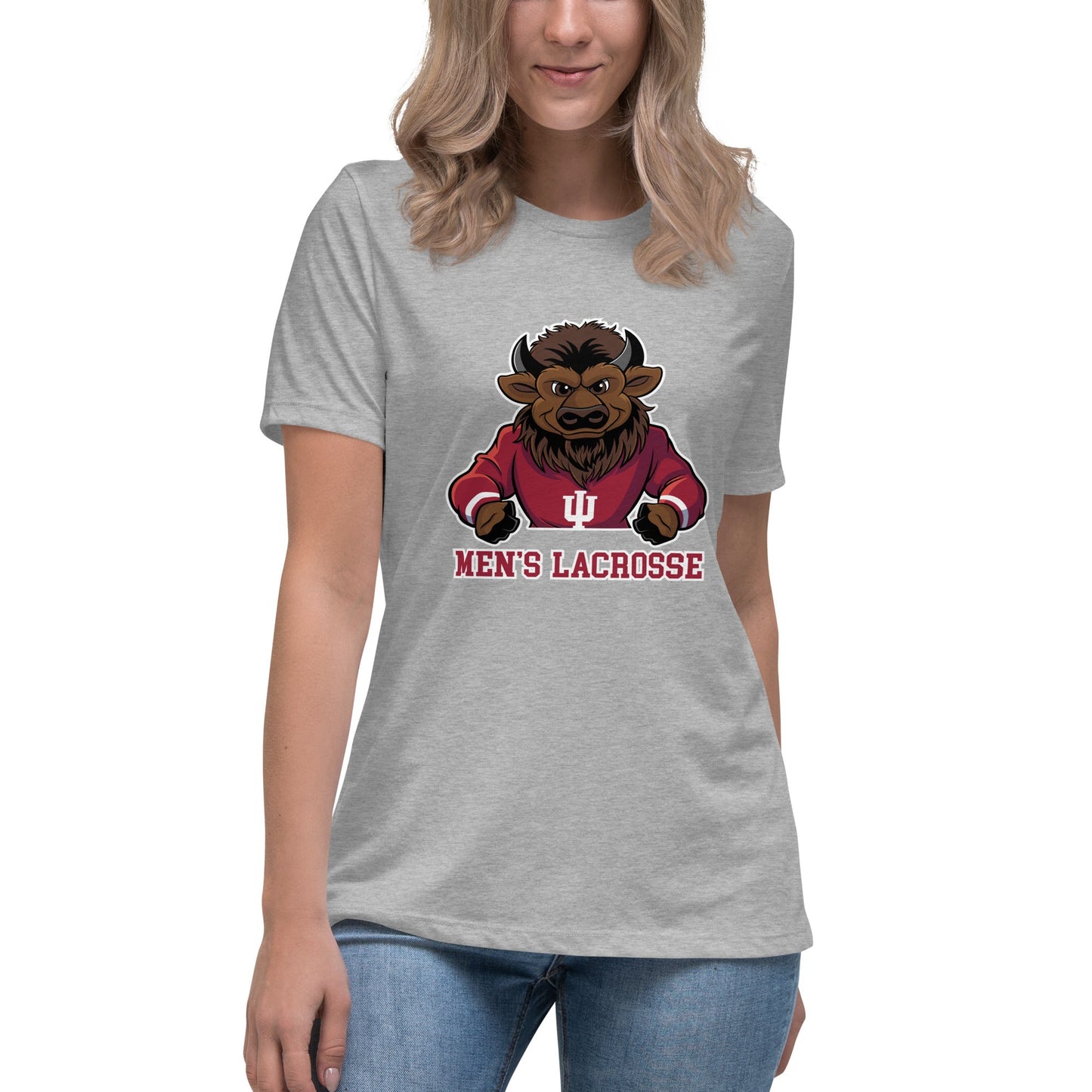 Performance | Women's Relaxed T Shirt | Indiana University Lacrosse | Mascot Logo