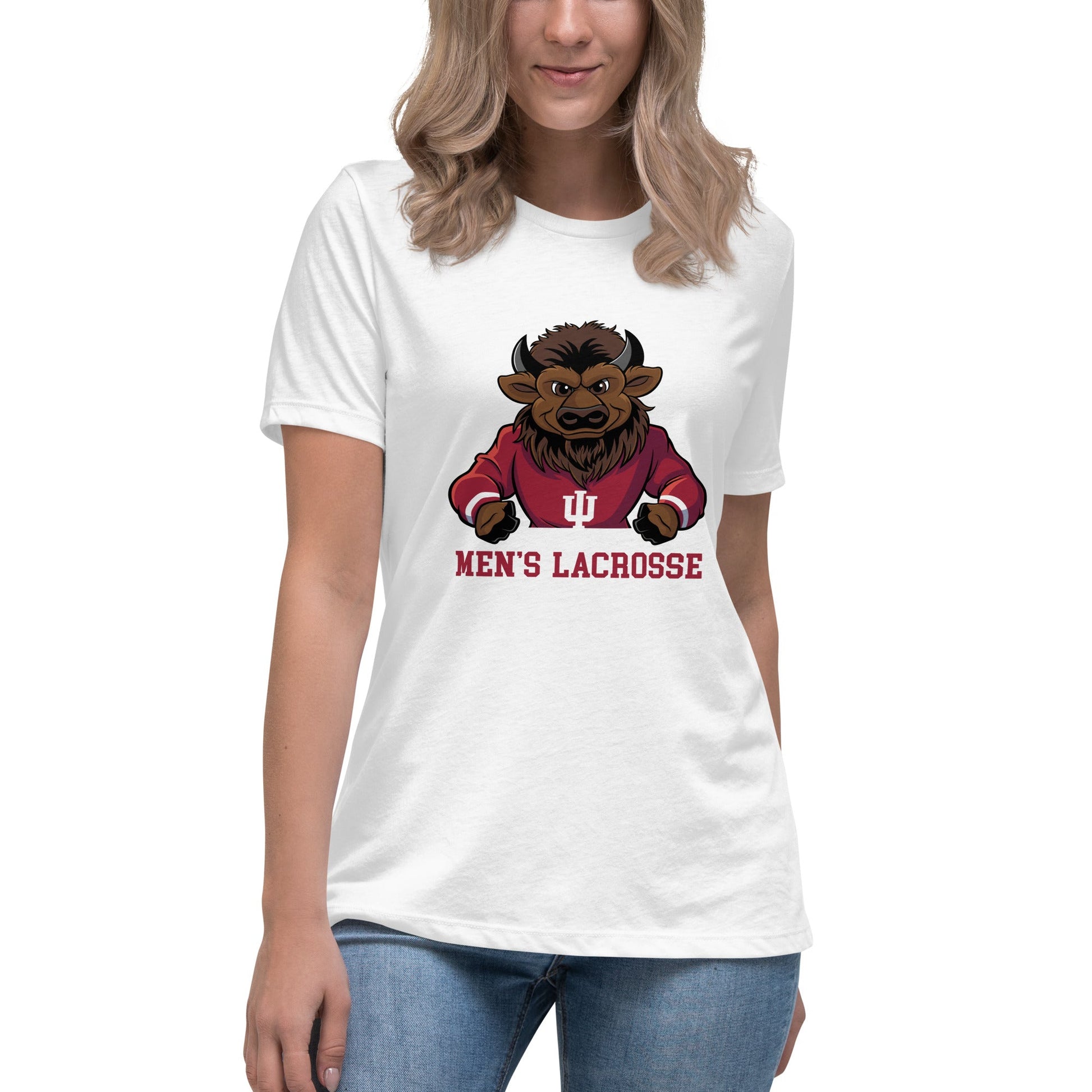 Performance | Women's Relaxed T Shirt | Indiana University Lacrosse | Mascot Logo