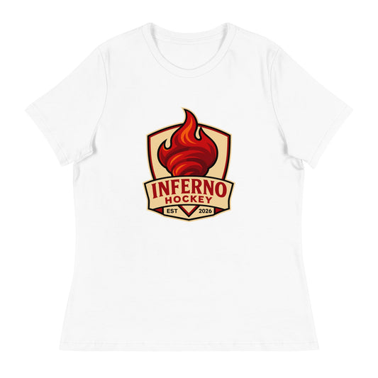 Performance | Women's Relaxed T Shirt | Inferno Hockey | Crest Logo