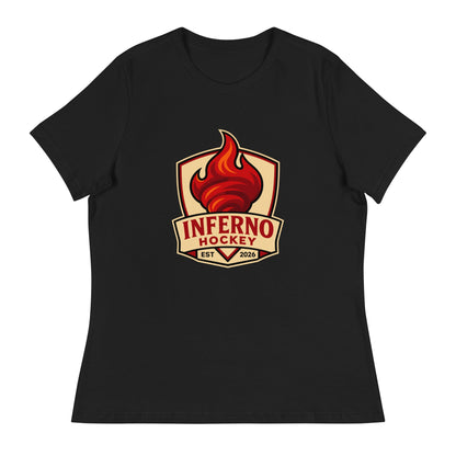 Performance | Women's Relaxed T Shirt | Inferno Hockey | Crest Logo
