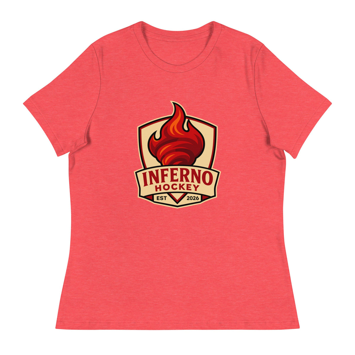 Performance | Women's Relaxed T Shirt | Inferno Hockey | Crest Logo