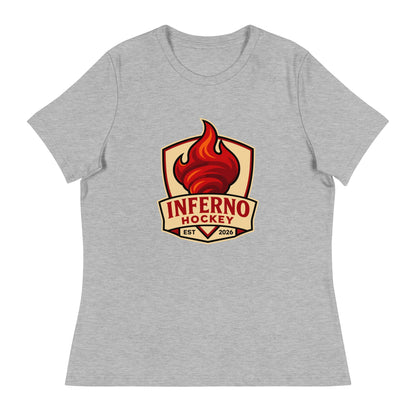 Performance | Women's Relaxed T Shirt | Inferno Hockey | Crest Logo
