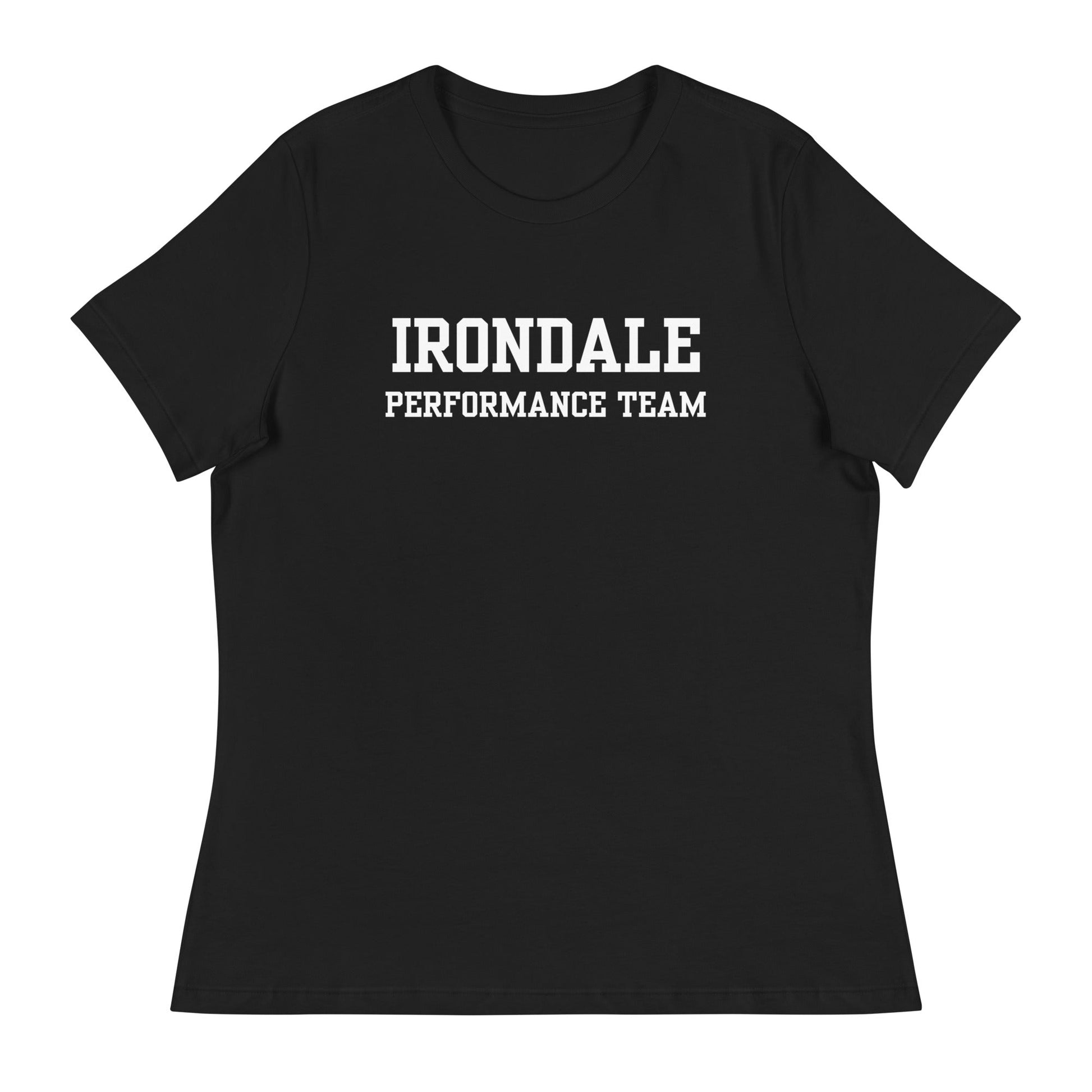Performance | Women's Relaxed T Shirt | Irondale Dance Team | Script Logo