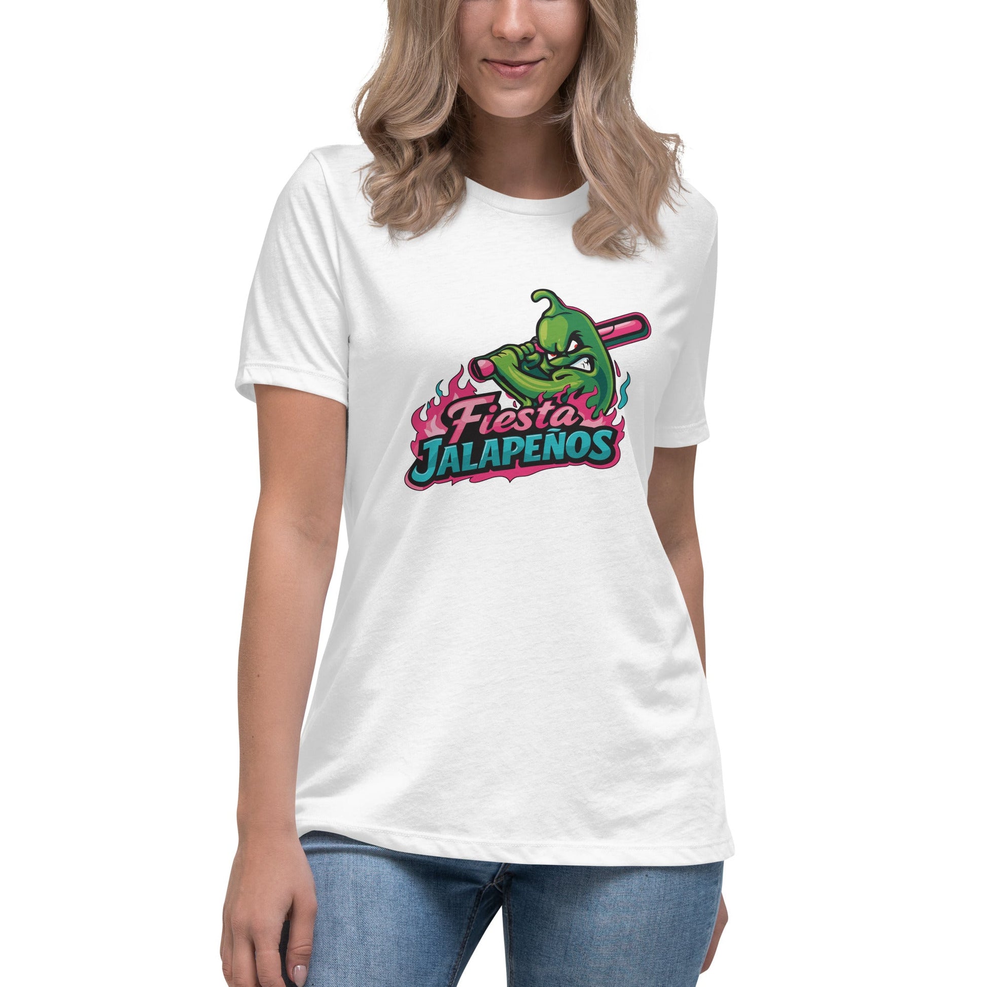 Performance | Women's Relaxed T Shirt | Jalapenos Baseball | Fiesta Logo