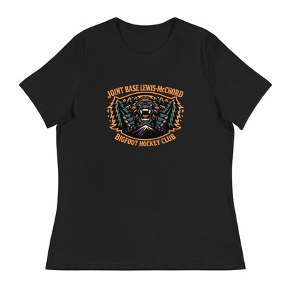 Performance | Women's Relaxed T Shirt | JBLM Bigfoot Hockey Team | Mascot Logo