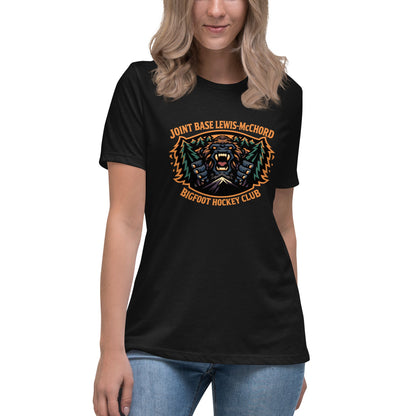Performance | Women's Relaxed T Shirt | JBLM Bigfoot Hockey Team | Mascot Logo