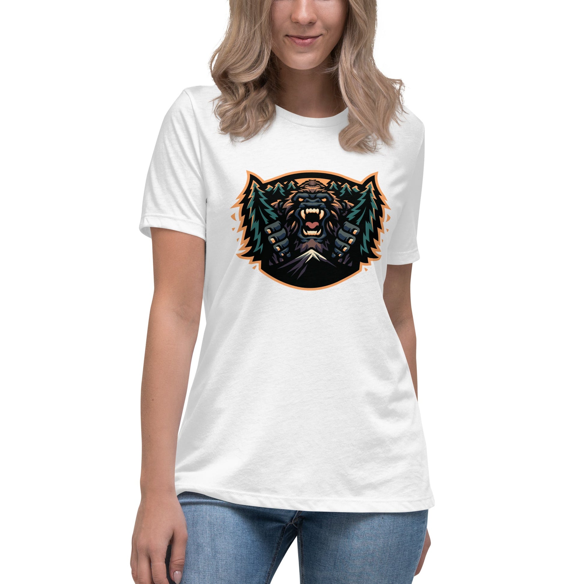 Performance | Women's Relaxed T Shirt | JBLM Bigfoot Hockey Team | Mascot Logo