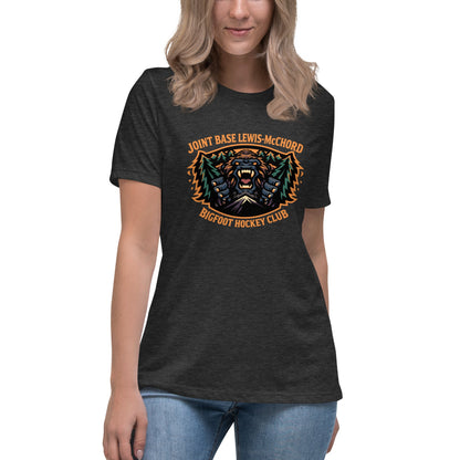Performance | Women's Relaxed T Shirt | JBLM Bigfoot Hockey Team | Mascot Logo